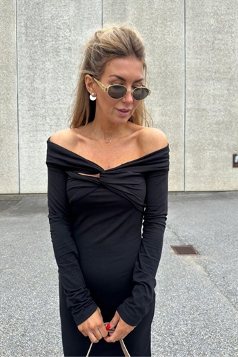 Rotate, Off Shoulder Dress, Black